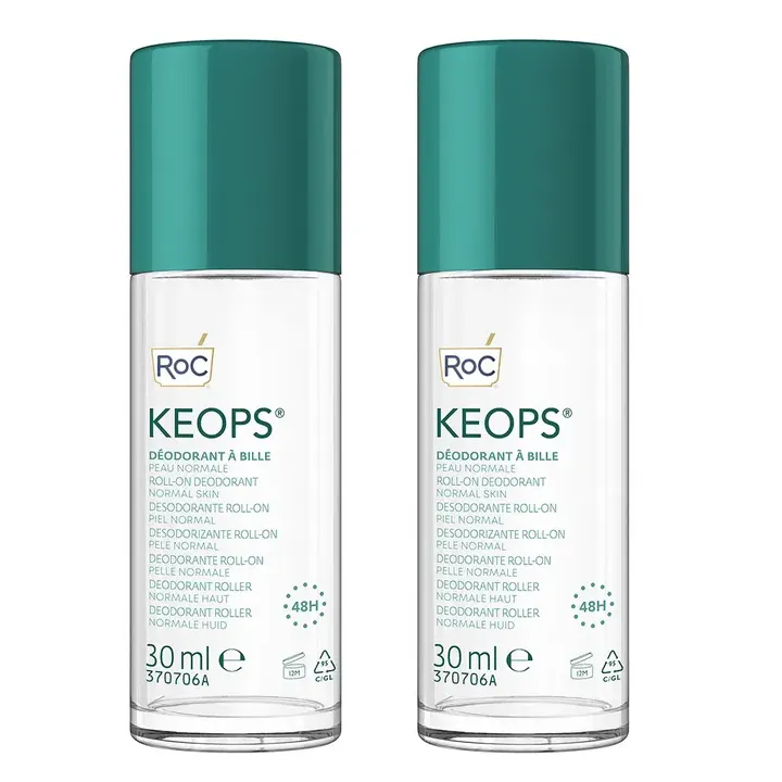 Keops Déodorant bille RoC - lot de 2 roll-on de 50ml offre spéciale