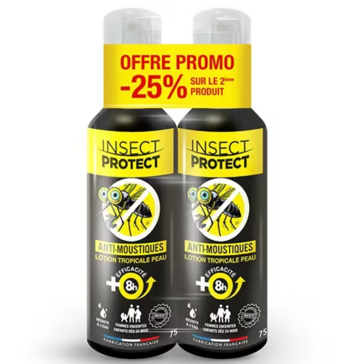 Anti-moustiques lotion tropicale peau Insect Protect - offre promo -25% sur le 2ème