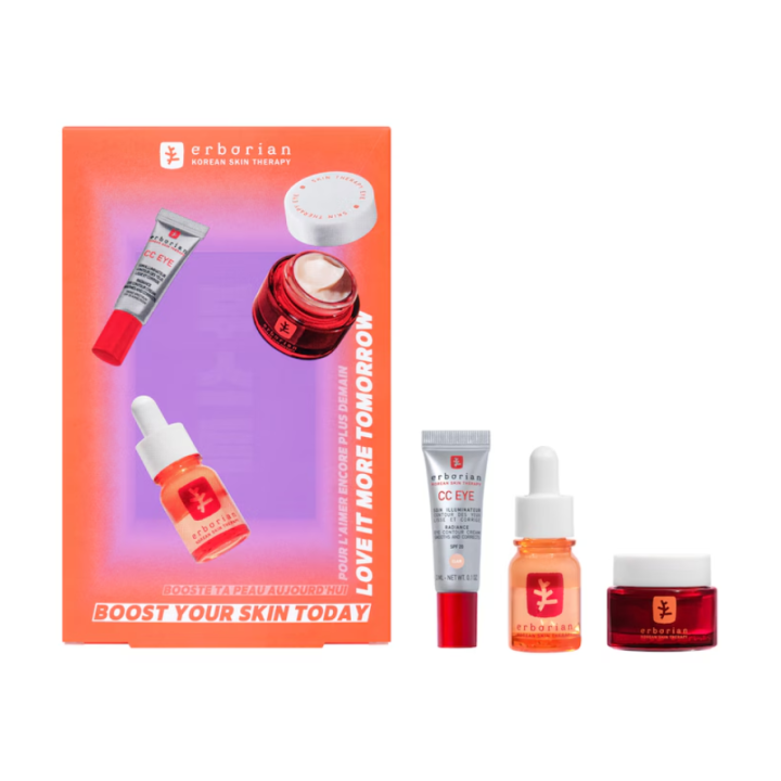 Boost your skin today skin therapy Duo x CC Eye Erborian - coffret de 3 produits