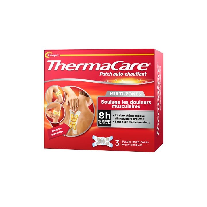 Patch auto-chauffant 8h multi-zones ThermaCare - 3 patchs