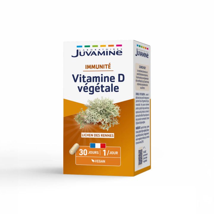 Immunité Vitamine D végétale Juvamine - boite de 30 gélules