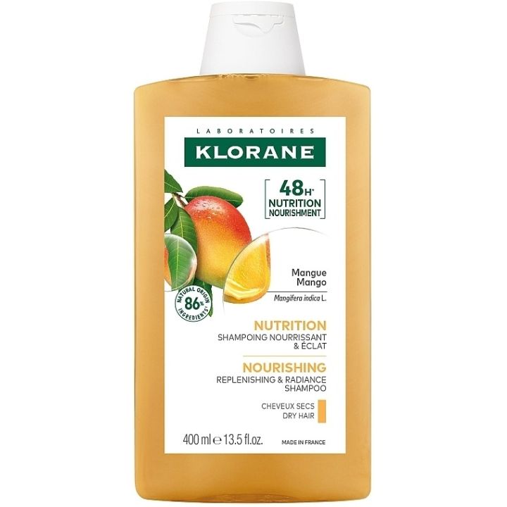 Shampoing nutrition à la mangue pour cheveux secs Klorane - flacon de 200ml