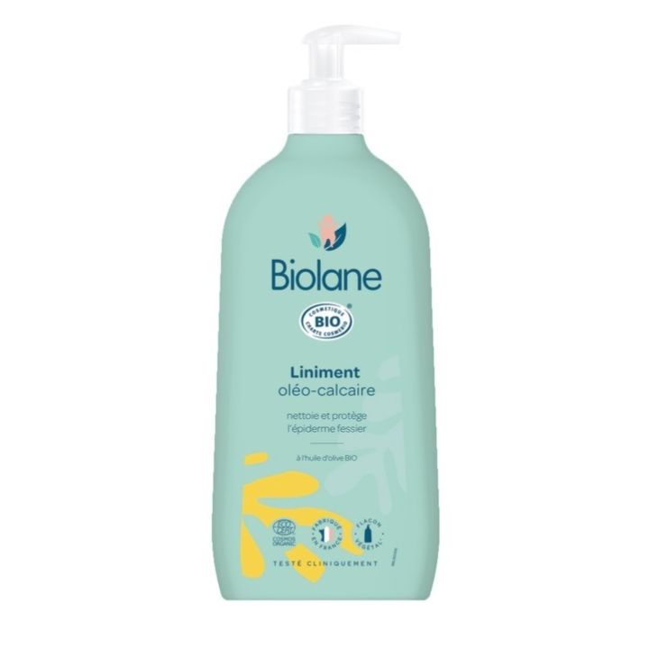 Liniment oléo-calcaire bio Biolane - flacon-pompe de 500ml	