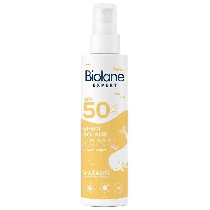 Spray solaire bébé SPF50 Biolane - spray de 200ml