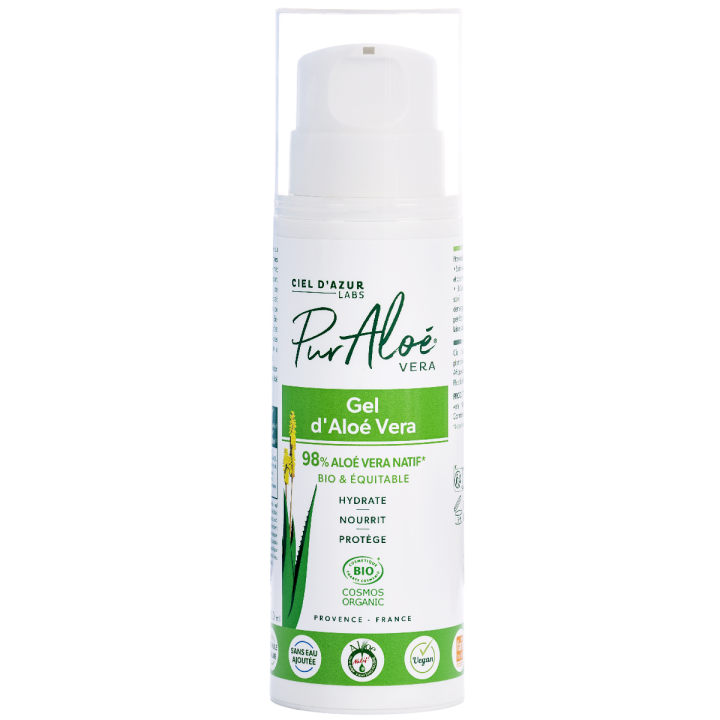 Gel 98% d'aloe vera bio Pur Aloé - flacon de 250 ml