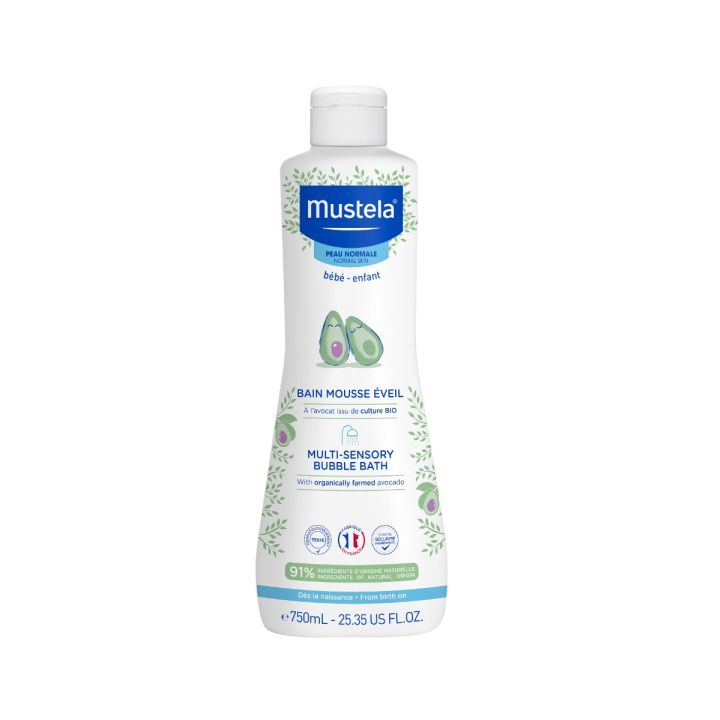 Bain mousse éveil Mustela bébé - flacon de 750 ml