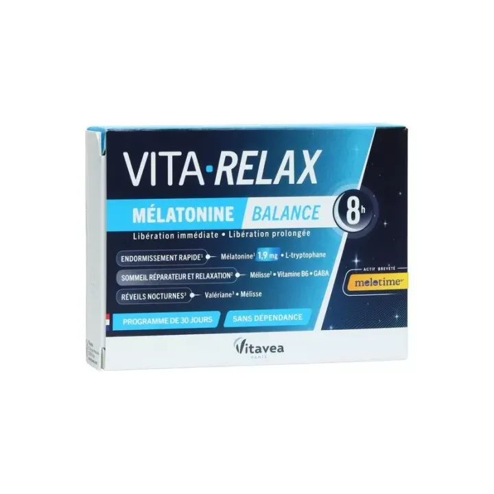 Vita relax mélatonine balance Vitavea - boîte de 30 gélules