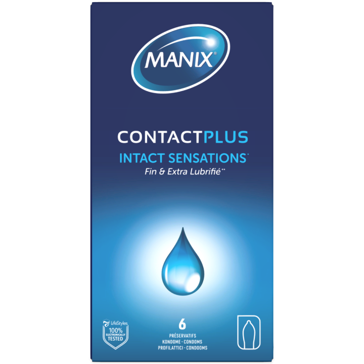 Préservatifs fins ContactPlus Manix - boîte de 6 préservatifs