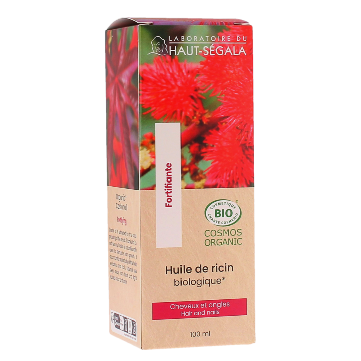 Huile de ricin bio Laboratoire du Haut-Ségala - flacon pompe de 100ml