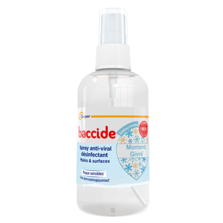 Spray anti-viral désinfectant mains & surfaces moment givré Baccide - spray de 100ml