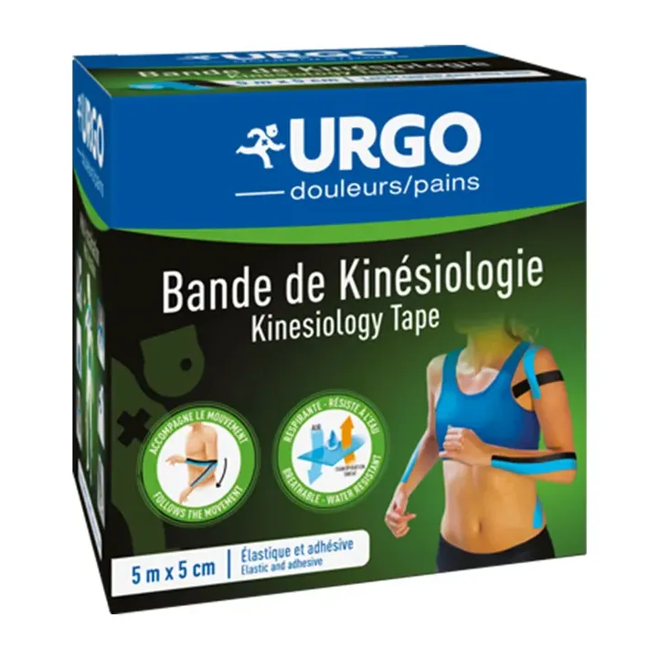 Bande de kinésiologie bleu Urgo - bande de 5mx5cm