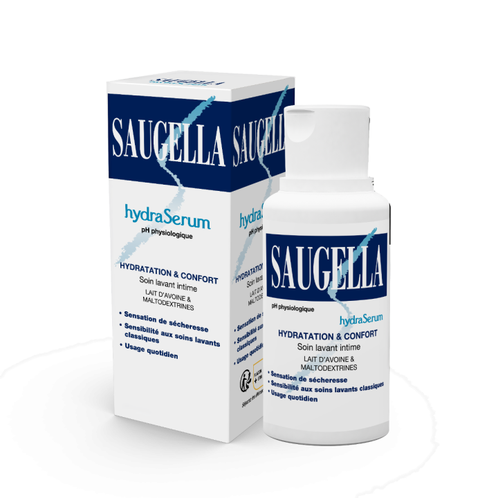 HydraSerum pH physiologique Soin lavant intime Saugella - flacon de 200 ml