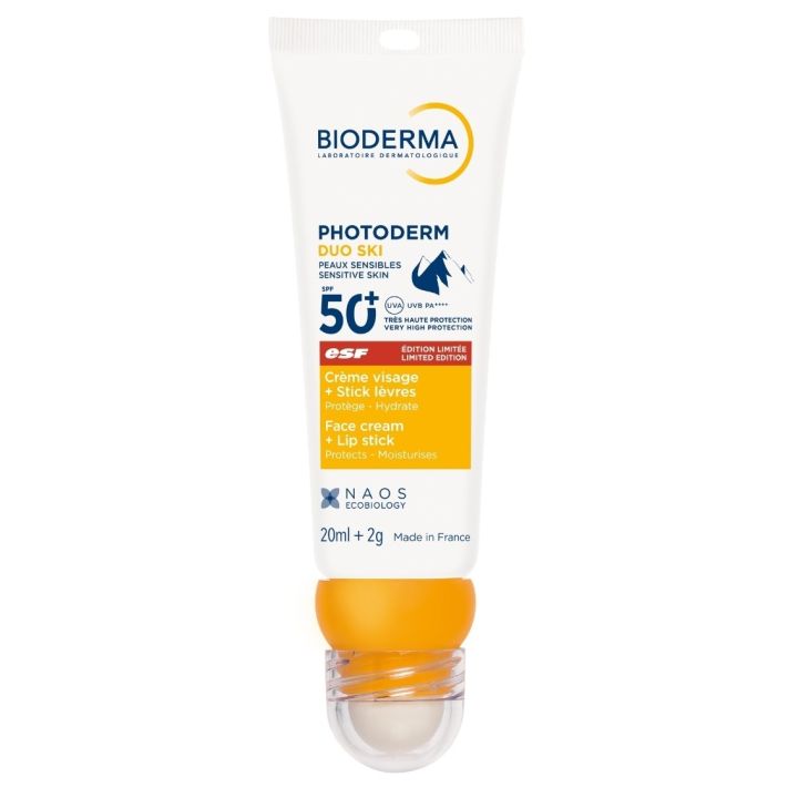 Photoderm duo ski Crème solaire visage et stick à lèvres Bioderma - stick de 20ml + 2g