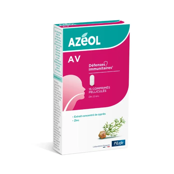 Azéol AV défenses immunitaires Pileje - boîte de 15 comprimés