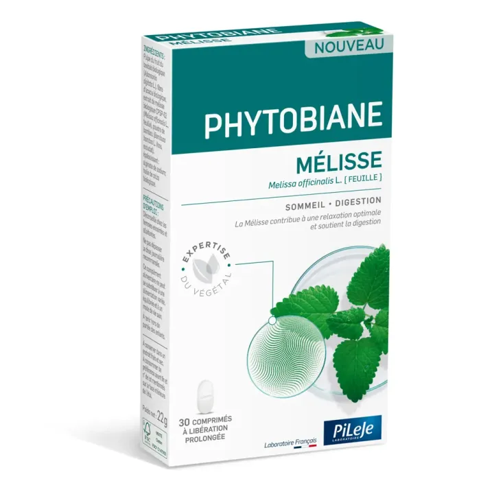 Phytobiane de Mélisse sommeil digestion Pileje - boite de 30 gélules