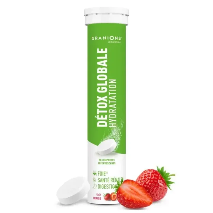 Détox globale hydratation Granions - tube de 20 comprimés effervescents
