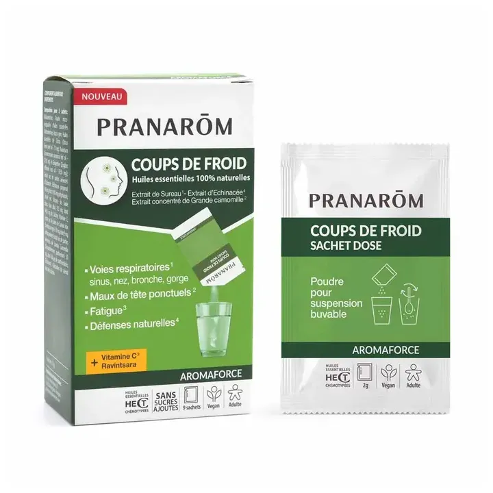 Aromaforce coups de froids Pranarom - boîte de 9 sachets