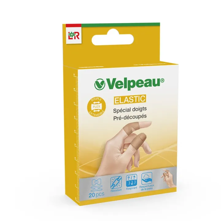Elastic pansements spécial doigts Velpeau - boite de 20 pièces