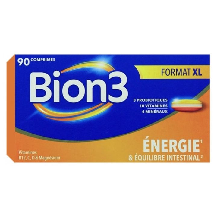 Bion3 énergie et équilibre intestinal - boite de 90 comprimés