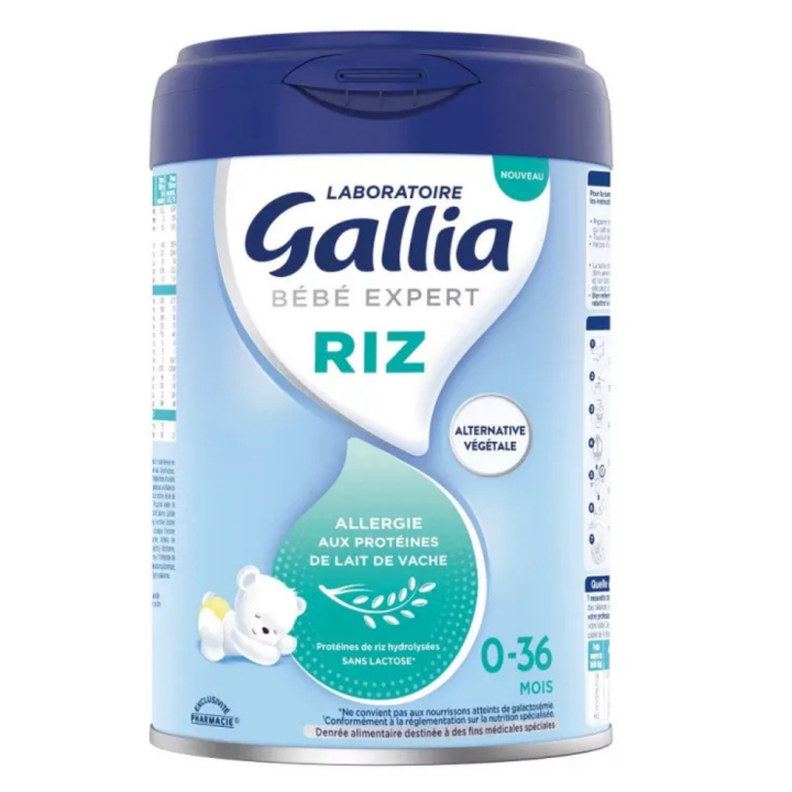 Bébé expert Riz Lait en poudre 0-36 mois Gallia - pot de 800g