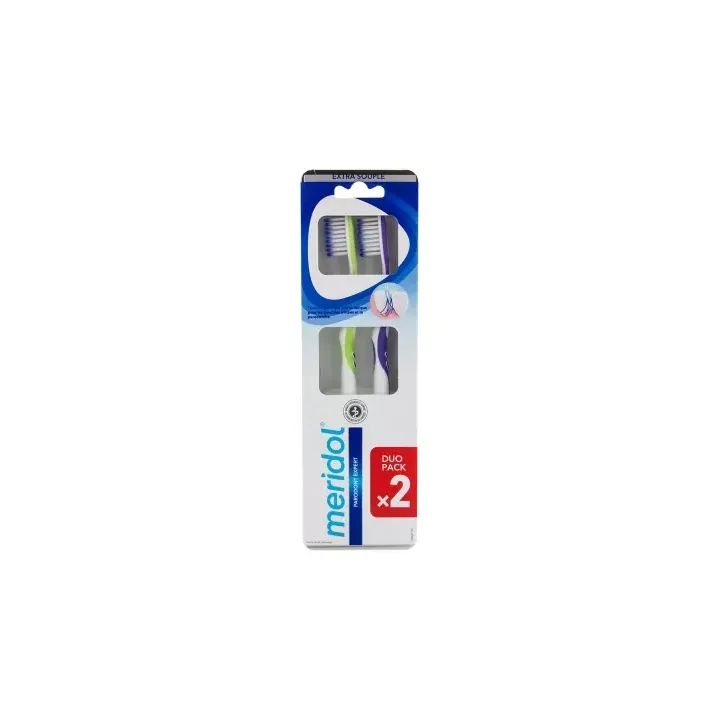 Brosse à dents extra souple Parodont expert Meridol - 2 brosses à dents
