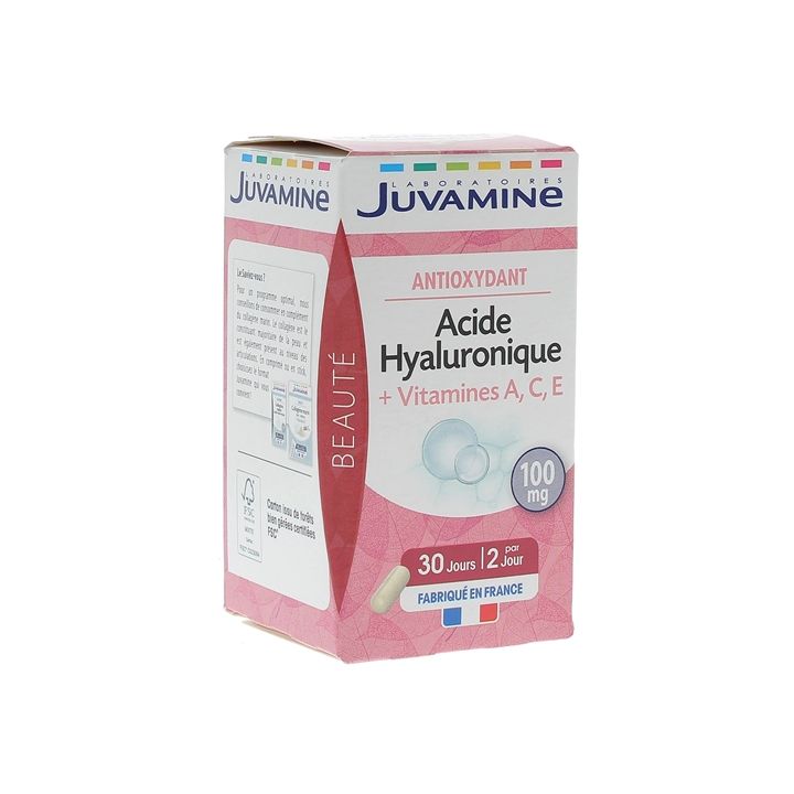 Acide hyaluronique vitamines A, C, E Juvamine - boite de 60 gélules