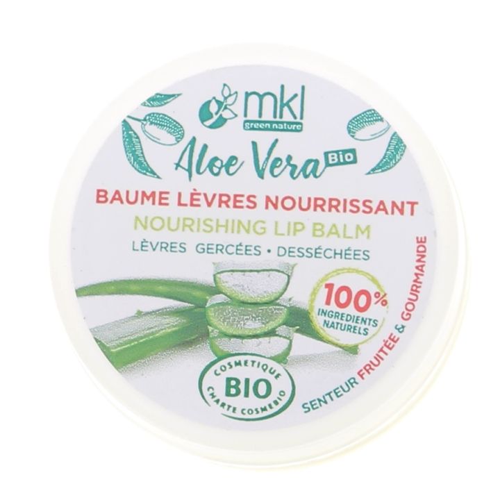 Baume Lèvres Aloe Vera Bio MKL Green Nature - baume de 10 ml