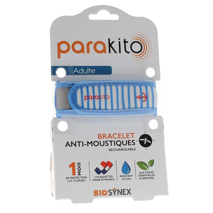 Bracelet anti-moustique rechargeable Marin Para kito - 1 bracelet + 2 recharges