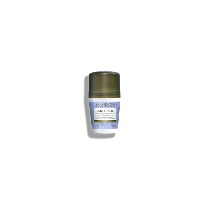 Coton déodorant 24h Sanoflore - roll-on de 50 ml