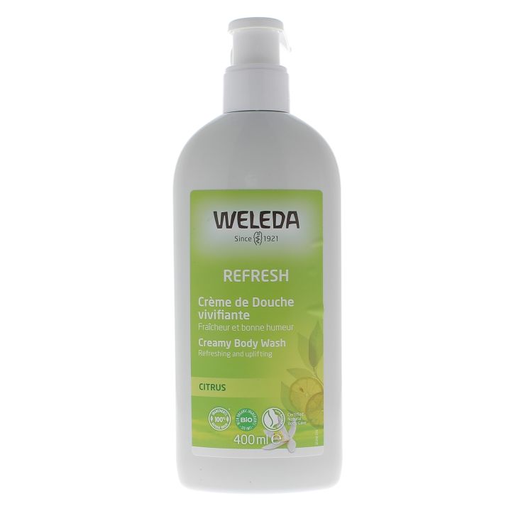 Crème de douche au citrus Weleda - flacon-pompe de 400ml