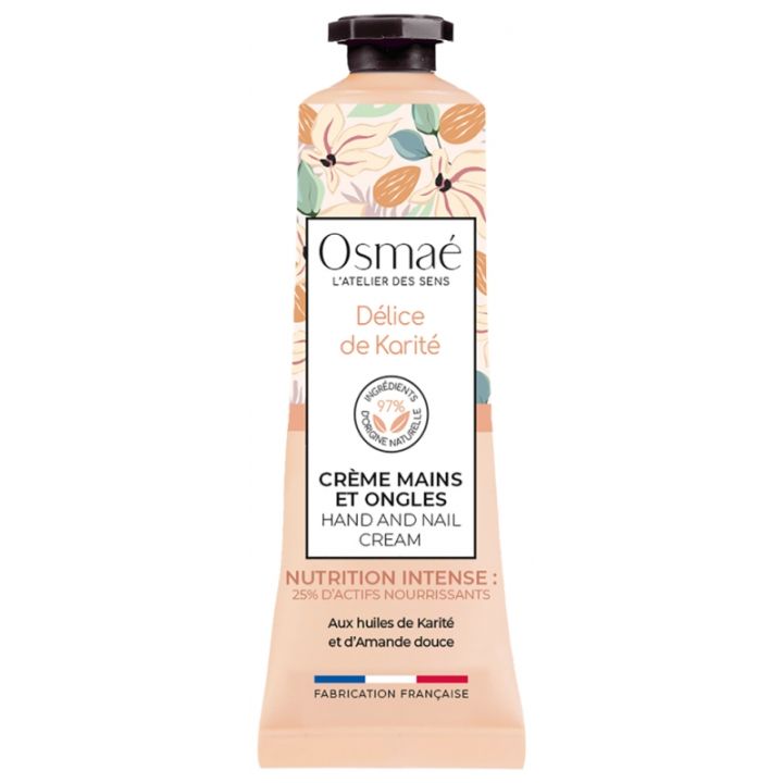Crème mains et ongles Délice de Karité Osmaé - tube de 30 ml