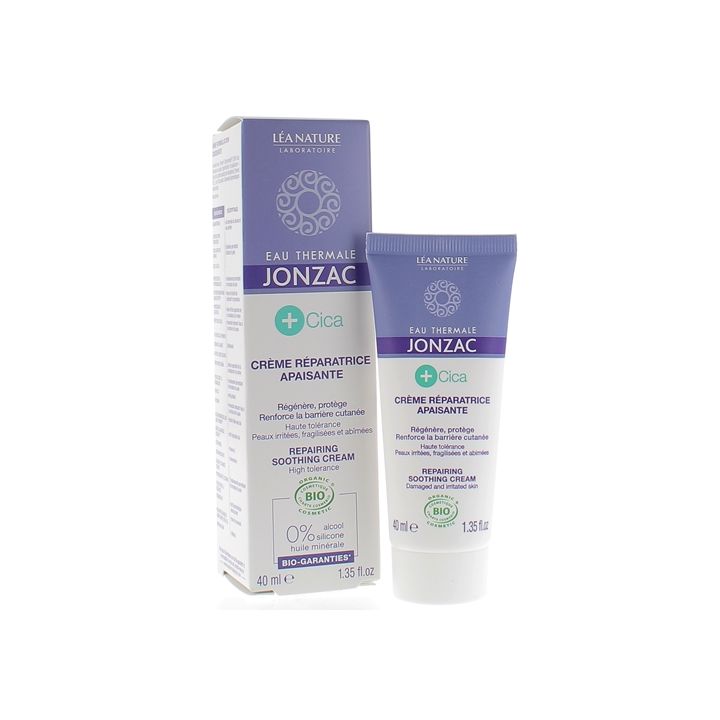 Eau thermale Jonzac +Cica Crème réparatrice apaisante bio Léa Nature - tube de 40 ml