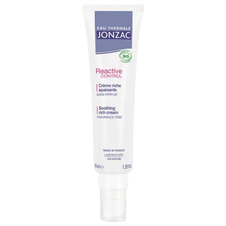 Reactive Control Crème riche apaisante bio Eau thermale Jonzac - tube de 40 ml