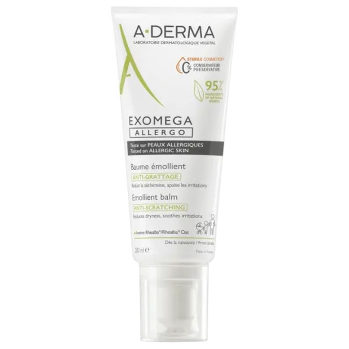 Exomega Allergo Baume émollient anti-grattage A-Derma - tube de 200 ml