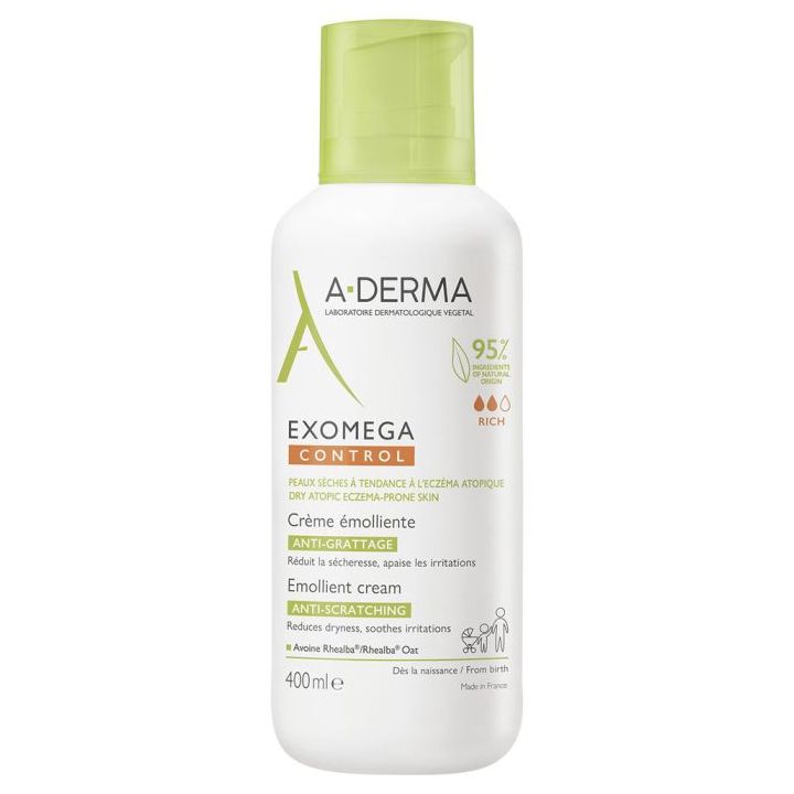 Exomega Control Crème émolliente A-derma - flacon de 400 ml