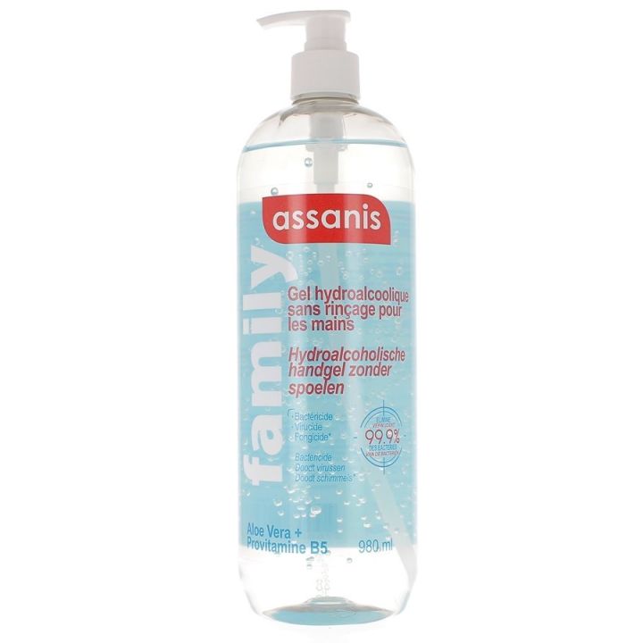 Family Gel Hydroalcoolique Assanis - flacon pompe de 980ml