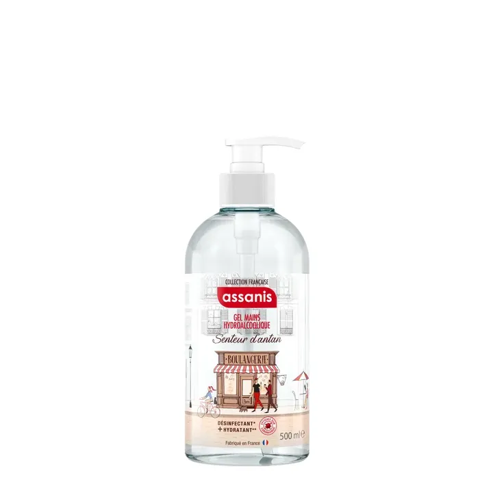 Gel mains hydroalcoolique senteur d'antan Assanis - flacon-pompe de 500ml