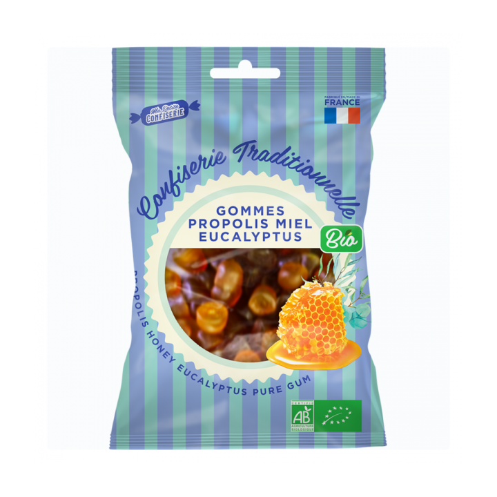 Gommes propolis miel eucalyptus bio Ma petite confiserie - sachet de 100 g