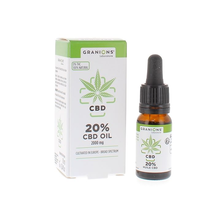 Huile CBD 20% Granions - flacon-pipette de 10ml