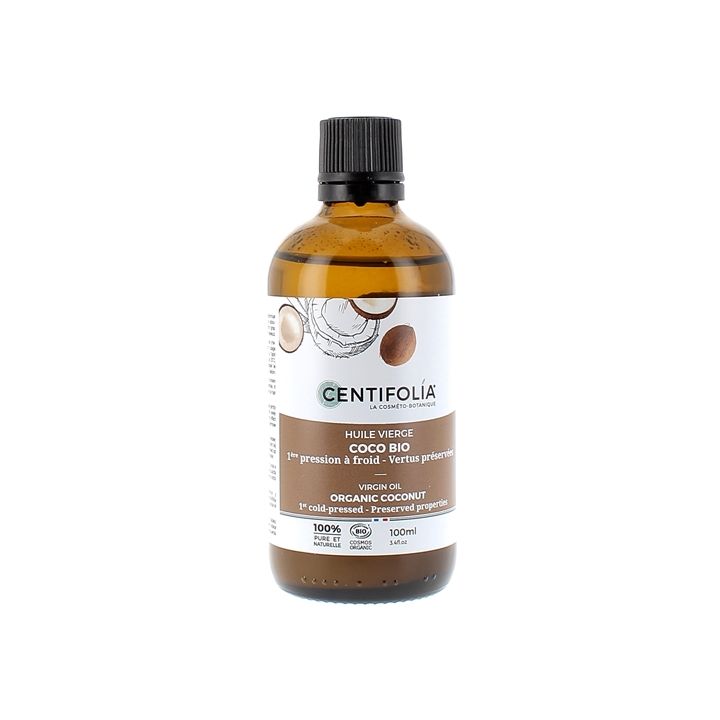 Huile végétale Coco vierge bio Centifolia - flacon de 100 ml