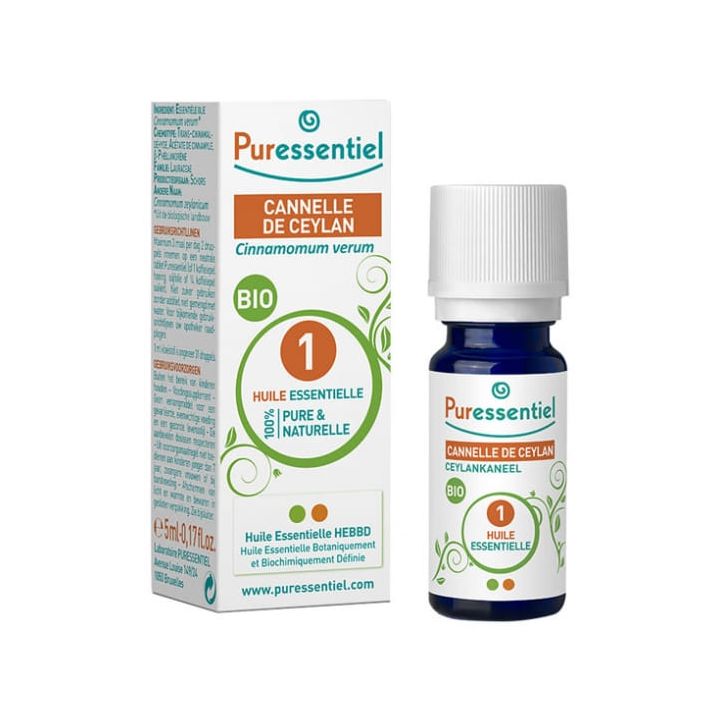 Huile essentielle bio cannelle de ceylan Puressentiel - flacon de 5 ml