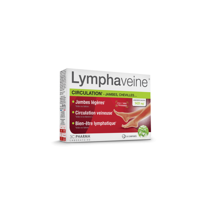 Lymphaveine circulation 3C Pharma - boîte de 30 comprimés