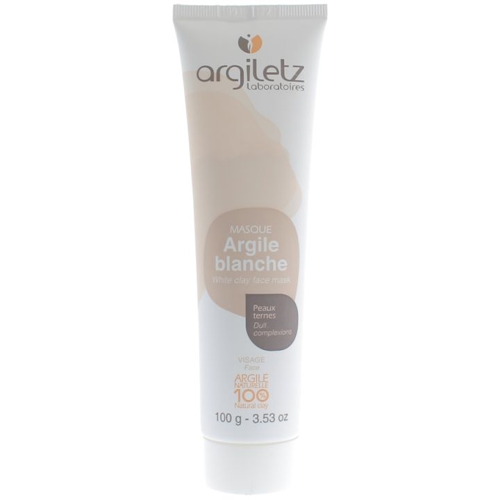 Masque argile blanche peaux ternes prête à l'emploi Argiletz - tube de 100 g
