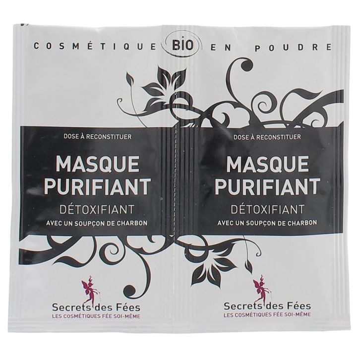 Masque purifiant détoxifiant Secrets des Fées - 2 sachets de 4,5g