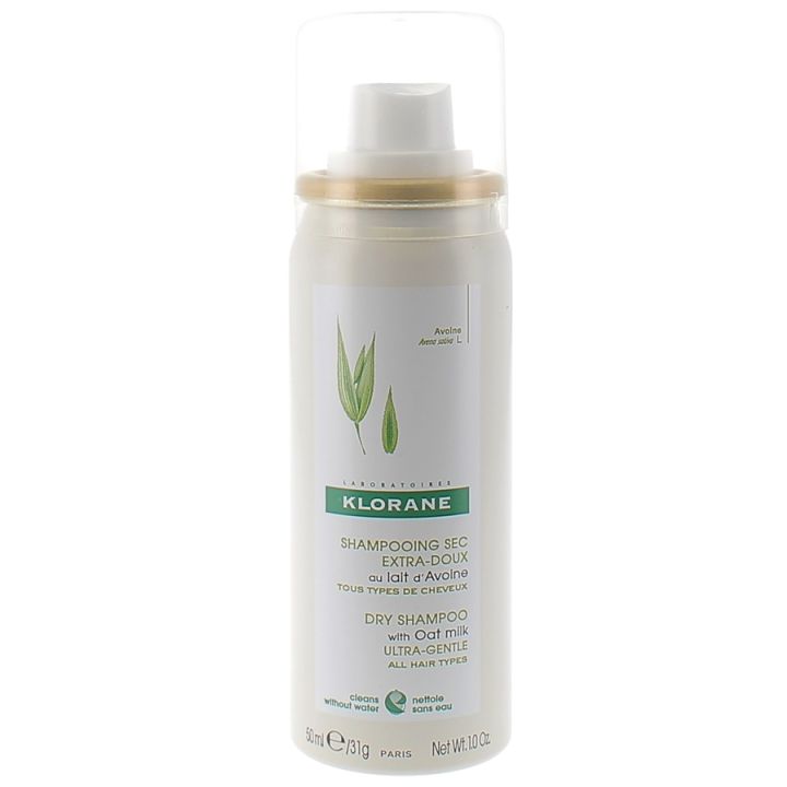 Shampooing sec extra-doux au lait d'Avoine Klorane - spray de 50 ml
