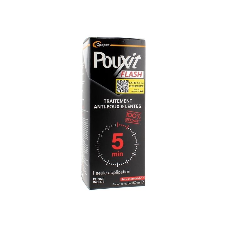 Spray Flash Traitement anti-poux et lentes Pouxit - spray de 150 ml