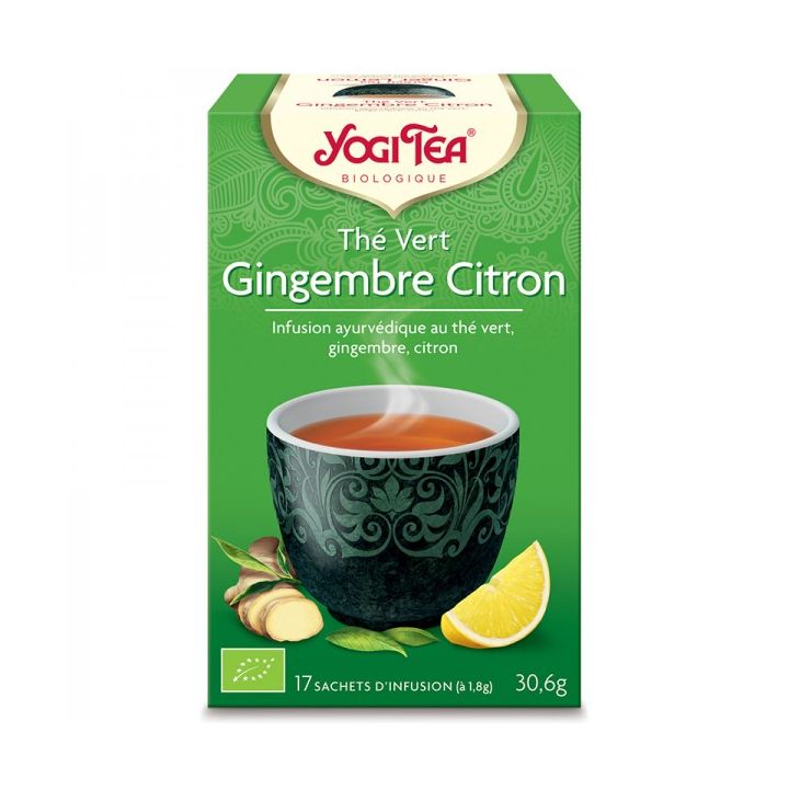 Thé vert gingembre citron BIO Yogi Tea - 17 infusettes