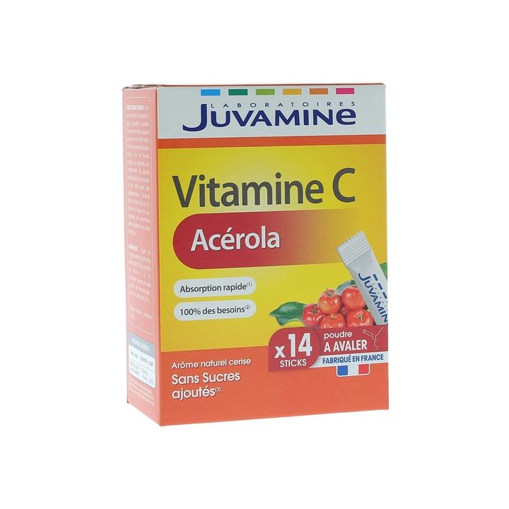 Vitamine C Acérola Juvamine - boite de 14 stick