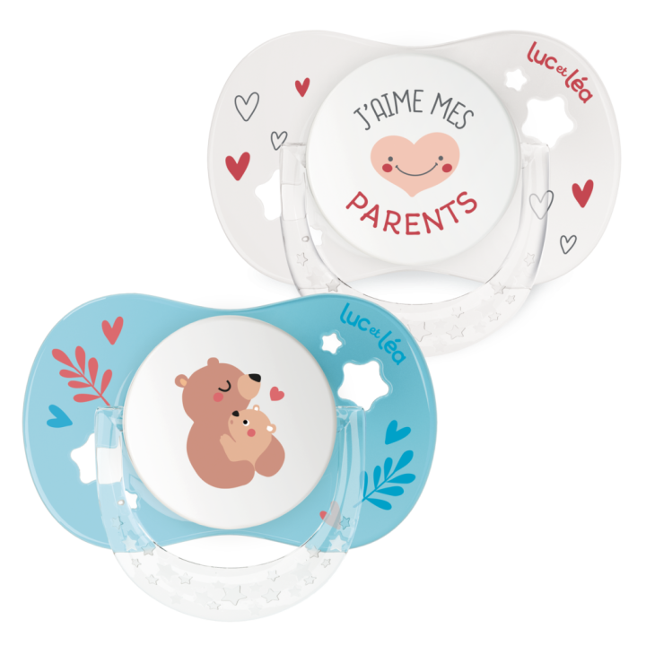 Essentiel sucette 0/6 mois Luc et Léa - lot de 2 sucettes