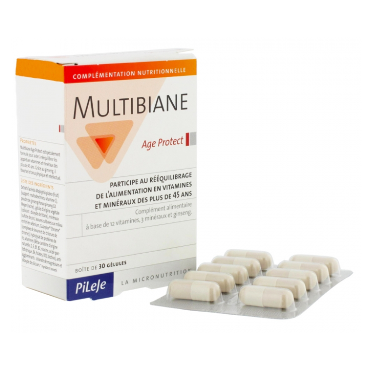 Multibiane Gélule Age protect Pileje - Boite de 30 gélules
